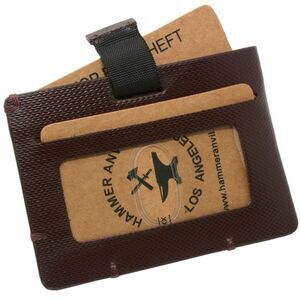 Hammer Anvil Mens Minimalist Front Pocket Wallet RFID Safe Leather Easy Pull Tab